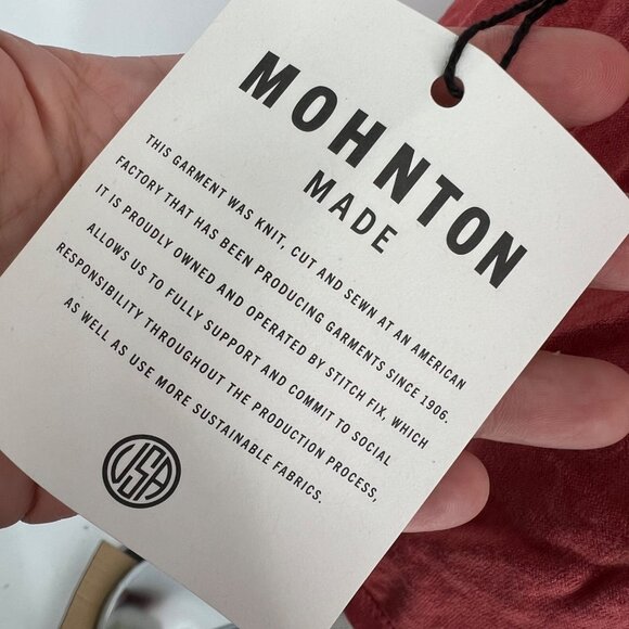 Mohnton Made Washed Look Hemp Cotton Tank Top Bright Madder Red Size 1X NWT - Picture 10 of 12